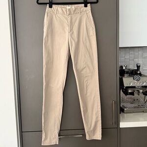 Beige Brown Cotton Tailored Dress Pants Work Pants Office Attire – Size 2